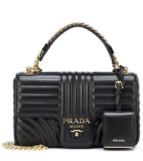 prada shoulder black bag|prada diagramme leather shoulder bag.